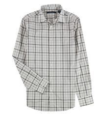 Perry Ellis Mens Tattersall Button Up Shirt, TW1
