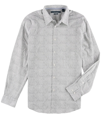 Perry Ellis Mens Geometric Button Up Shirt, TW3