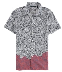 Perry Ellis Mens Luau Flower Button Up Shirt