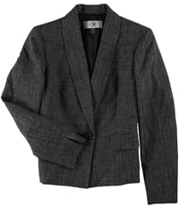 Le Suit Womens Melange One Button Blazer Jacket