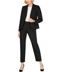 Le Suit Womens Pinstripe Two Button Blazer Jacket