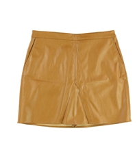Bar Iii Womens Faux Leather A-Line Skirt