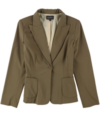 Danielle Bernstein Womens Solid One Button Blazer Jacket