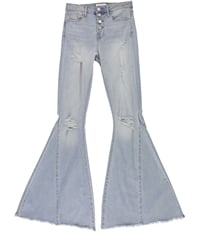 Articles Of Society Womens Amber Distressed Flared Jeans