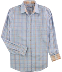 Tasso Elba Mens Checkered Button Up Shirt