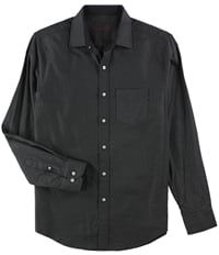 Tasso Elba Mens Herringbone Button Up Shirt, TW2