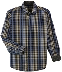 Tasso Elba Mens Classic Fit Plaid Button Up Shirt