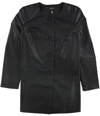 Alfani Womens Prima Faux-Leather Jacket