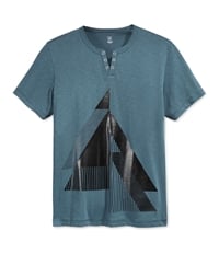 I-N-C Mens Split Neck Graphic T-Shirt, TW1