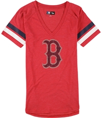 G-Iii Sports Womens Red Sox Rhinestone Logo Embellished T-Shirt