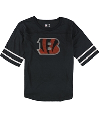 Nfl Womens Bengals Rhinestone Logo Embellished T-Shirt