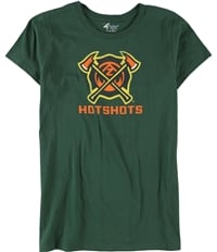 G-Iii Sports Womens Distressed Hotshots Logo Graphic T-Shirt