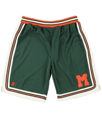 Starter Mens Miami Hurricanes Athletic Workout Shorts