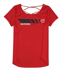 Touch Womens University Of Wisoncin Badgers Open Racerback Graphic T-Shirt