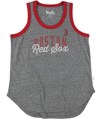 Touch Womens Red Sox Glitter Print Tank Top