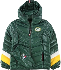 Tommy Hilfiger Womens Green Bay Packers Puffer Jacket, TW2