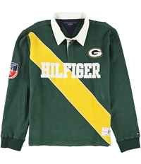 Tommy Hilfiger Mens Green Bay Packers Rugby Polo Shirt