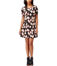 Maison Jules Womens Printed Fit & Flare Dress, TW2
