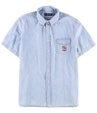 Ralph Lauren Mens Chambray Button Up Shirt, TW4