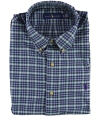 Ralph Lauren Mens Standard Plaid Button Up Shirt, TW2