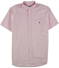 Ralph Lauren Mens Solid Button Up Shirt, TW2