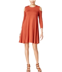 Style & Co. Womens Cold-Shoulder Shift Dress