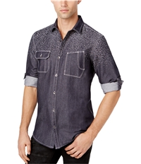 I-N-C Mens Chambray Button Up Shirt, TW8