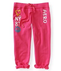 Aeropostale Womens Slim Cinchri Glitter Dorm Pajama Lounge Pants