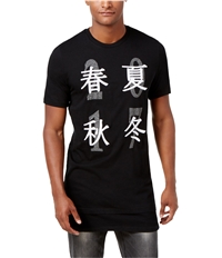I-N-C Mens Longer Length Graphic T-Shirt