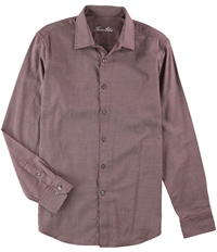 Tasso Elba Mens Dobby Button Up Shirt, TW1