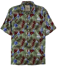 Tasso Elba Mens Ornaments Button Up Shirt