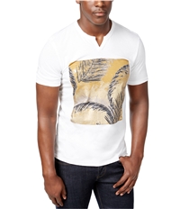 I-N-C Mens Feather Graphic T-Shirt, TW1