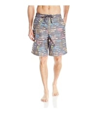 Speedo Mens Tropical Striped Swim Bottom Board Shorts