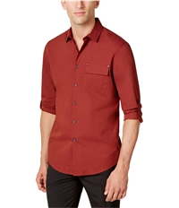 I-N-C Mens Utility Button Up Shirt, TW4