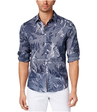 I-N-C Mens Foliage Button Up Shirt