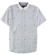 Tommy Hilfiger Mens Embroidered Crest Button Up Shirt
