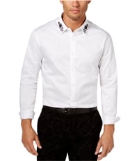 I-N-C Mens Embroidered Button Up Shirt, TW1