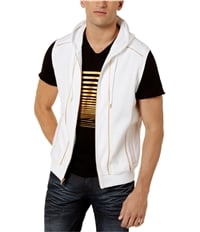 I-N-C Mens Gold Piping Sweater Vest