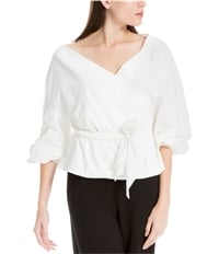 Max Studio London Womens Belted Wrap Blouse, TW2