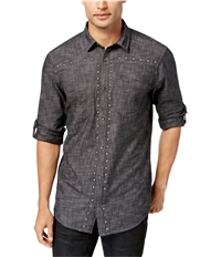 I-N-C Mens Studded Chambray Button Up Shirt