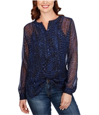 Lucky Brand Womens Printed Pullover Blouse, TW2