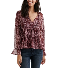 Lucky Brand Womens Floral Peasant Blouse, TW6