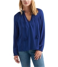 Lucky Brand Womens Embroidered Peasant Blouse, TW12