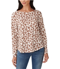 Lucky Brand Womens Leopard-Print Basic T-Shirt