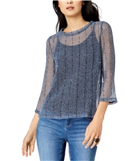 I-N-C Womens Sequined Knit Blouse, TW4