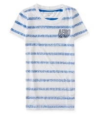 Aeropostale Womens Striped Logo Embellished T-Shirt