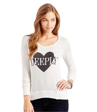 Aeropostale Womens Sheer Deeply Pullover Sweater