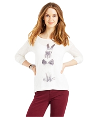Aeropostale Womens Sheer Rabbit Graphic T-Shirt