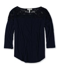 Aeropostale Womens Lace Shoulders Embellished T-Shirt, TW1