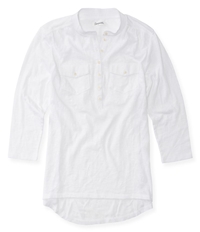 Aeropostale Womens Solid Popover Henley Shirt